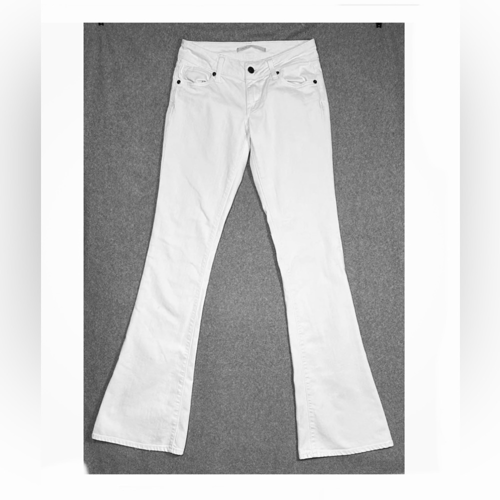 Vince White Tall Skinny Flare Leg Jeans Sz 24 x 36”Inseam - Picture 12 of 13
